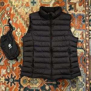 Black Packable Down Vest